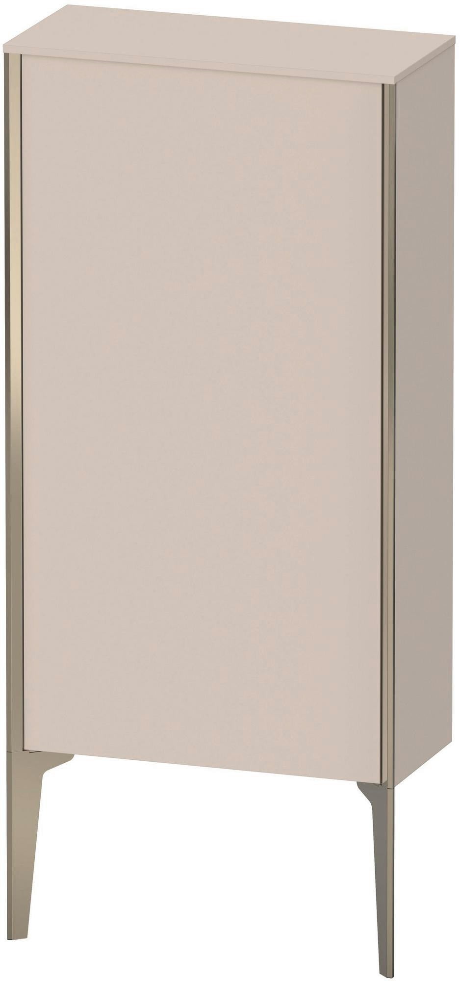 DURAVIT XViu Halbhochschrank 500x240x890mm, 1 Tür, Tip-on, Taupe Seidenglanzmatt