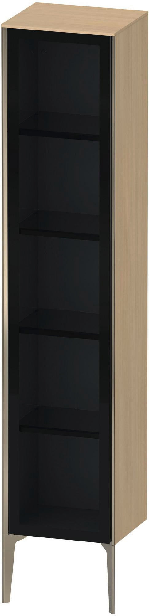 DURAVIT Hochschrank XViu 1770 mm Glasfront Nussbaum rechts – Wandhängend mit Tip-On