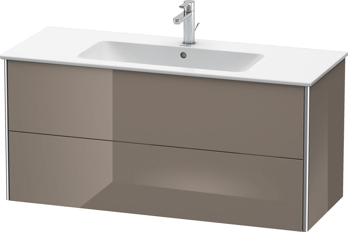 Duravit XSquare Waschtischunterbau 610 mm Nachtblau Seidenmatt mit 2 Schubkästen