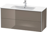 Duravit XSquare Waschtischunterbau 610 mm Nachtblau Seidenmatt mit 2 Schubkästen