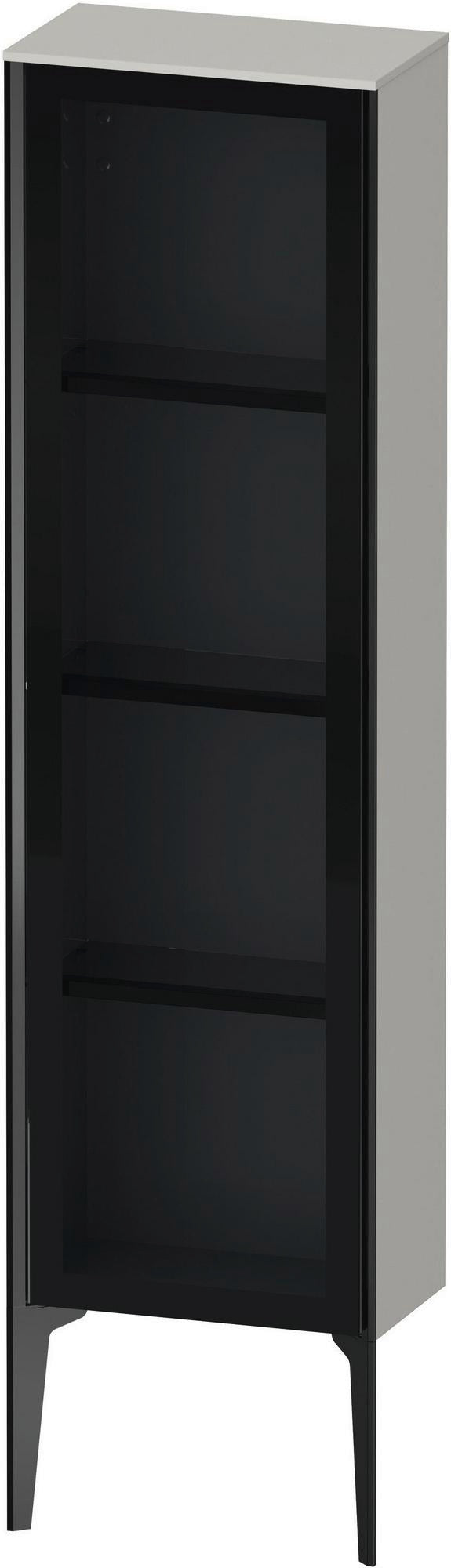 DURAVIT XViu Halbhochschrank 1330x400x240 mm, Glasfront betongrau matt, rechts, Push-Open