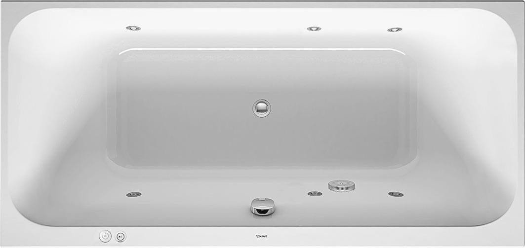 DURAVIT Happy D.2 Whirlwanne 1900x900mm mit Air-System, 2 Rückenschrägen, Weiß
