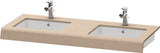 DURAVIT DuraStyle Konsole 800 mm betongrau matt mit 2 Ausschnitten – Wandhängend