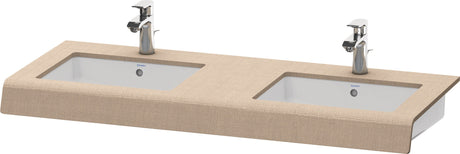 DURAVIT DuraStyle Konsole 800 mm betongrau matt mit 2 Ausschnitten – Wandhängend