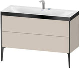 Duravit XViu Möbelwaschtisch-Set 1200 mm mit Unterschrank Nussbaum und Keramik-Waschtisch