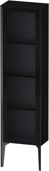 Duravit XViu Halbhochschrank mit Glastür 1330 mm, links, dolomiti grey hochglanz