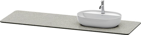 DURAVIT Luv Quarzsteinkonsole 1783 mm mit 1 Ausschnitt – Sand Struktur, Wandmontage