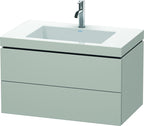 betongrau matt / mit 1 Hahnloch / grau