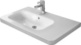 Duravit DuraStyle Möbelwaschtisch 800 mm, Becken links, mit Überlauf, ohne Hahnloch, Weiß