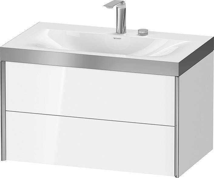 DURAVIT XViu c-bonded Waschtischset 800 mm wandhängend mit 2 Schubkästen und Tip-on-Technik