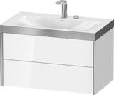 DURAVIT XViu c-bonded Waschtischset 800 mm wandhängend mit 2 Schubkästen und Tip-on-Technik