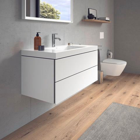 DURAVIT L-Cube c-bonded Waschtischset 1000 mm weiß matt mit 2 Schubkästen und Tip-On-Technik