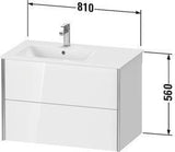 Duravit Waschtischunterbau XVIU 810x560x480mm 2 Schubkästen mit Siphonausschnitt