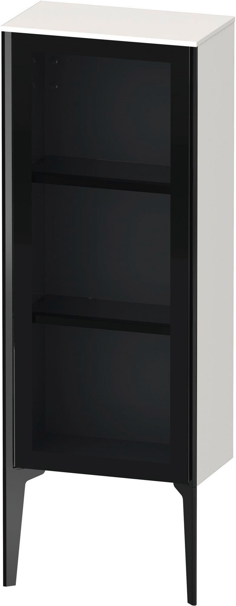 DURAVIT XViu Halbhochschrank 890 mm – Glasfront weiß hochglanz, Tip-on, Soft-Close