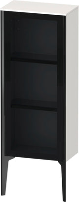 DURAVIT XViu Halbhochschrank 890 mm – Glasfront weiß hochglanz, Tip-on, Soft-Close
