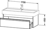 DURAVIT Ketho Waschtischunterbau 1150 mm wandhängend basalt matt 1 Auszug