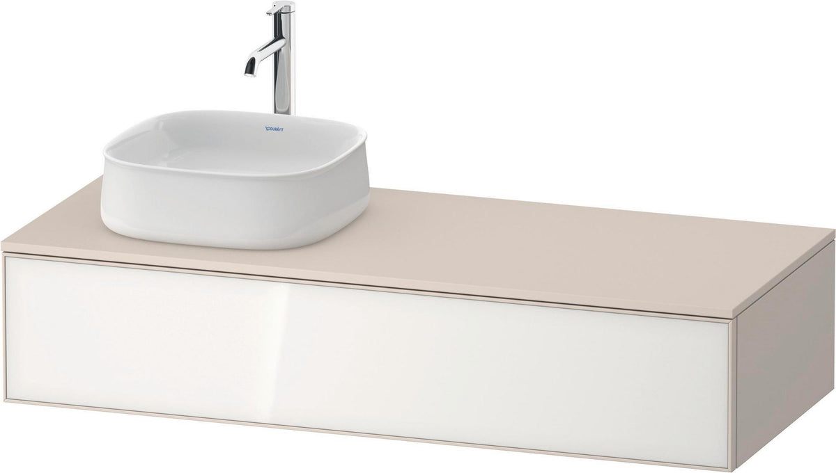 DURAVIT Zencha Konsolen-Waschtischunterbau 1300 mm Eiche Anthrazit mit Auszug