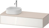 DURAVIT Zencha Konsolen-Waschtischunterbau 1300 mm Eiche Anthrazit mit Auszug