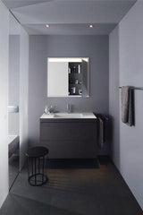 Duravit L-Cube c-bonded Waschtischset 800 mm mit Vero Air Becken, 2 Schubkästen, Schwarz Hochglanz