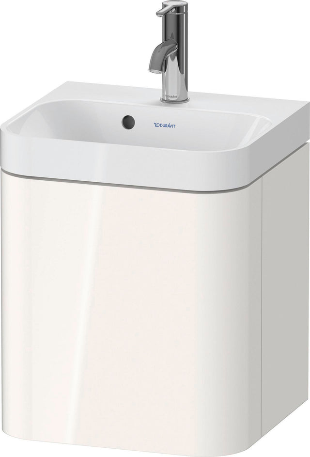 Duravit Happy D.2 Plus Waschtischset 400x360mm, 1 Tür rechts, Weiß Hochglanz