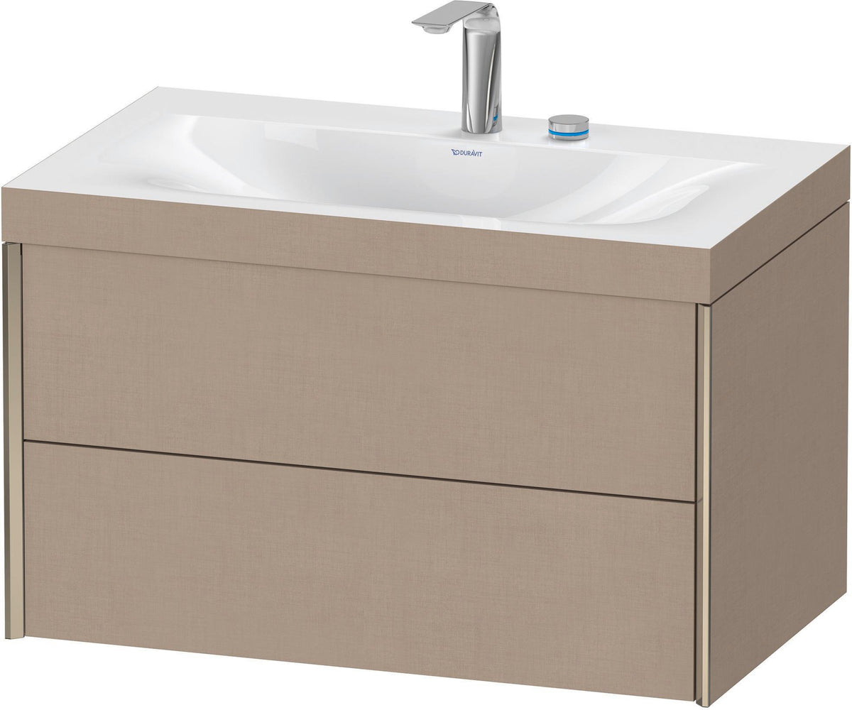 DURAVIT XViu c-bonded Waschtischset 800 mm wandhängend mit 2 Schubkästen und Tip-on-Technik