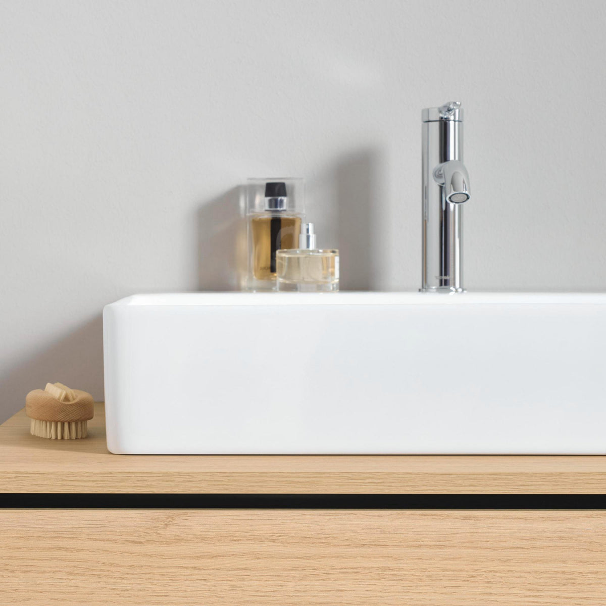 Duravit DuraSquare Waschtisch 1000 mm weiß mit Hahnloch mittig, ohne Überlauf – Design by Duravit