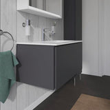 DURAVIT L-Cube Hochschrank 400 mm graphit matt, 1 Tür links, Soft-Close, wandhängend