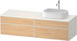 Duravit Zencha Konsolenwaschtischunterbau 1600 mm Eiche Anthrazit mit 2 Auszügen