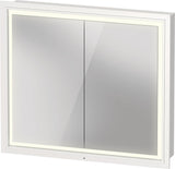 DURAVIT L-Cube Spiegelschrank 800 mm, LED-Beleuchtung, Weiß, Soft-Close, 2 Türen