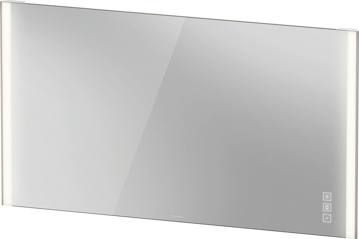 Duravit XViu Spiegel mit Beleuchtung 1020x800 mm schwarz matt – Touchless, IP44, Spiegelheizung