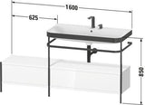 Duravit Waschtischset Happy D.2 Plus 1600x490mm Taupe Supermatt – Einrichtungssystem Nussbaum rechts