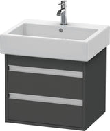 DURAVIT Ketho Waschtischunterbau wandhängend 550 mm, 2 Schubkästen, basalt matt