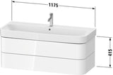 Duravit Waschtischunterbau Happy D.2 Plus 1175 mm taupe supermatt mit Tip-On-Technik