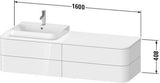 Duravit Waschtischunterbau Happy D.2 Plus 1600 mm taupe supermatt mit 4 Schubkästen