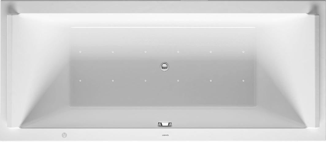 DURAVIT Starck Whirlwanne Rechteck 1800x800 mm Weiß mit Combi-System L, 18 Düsen und Unterwasserbeleuchtung