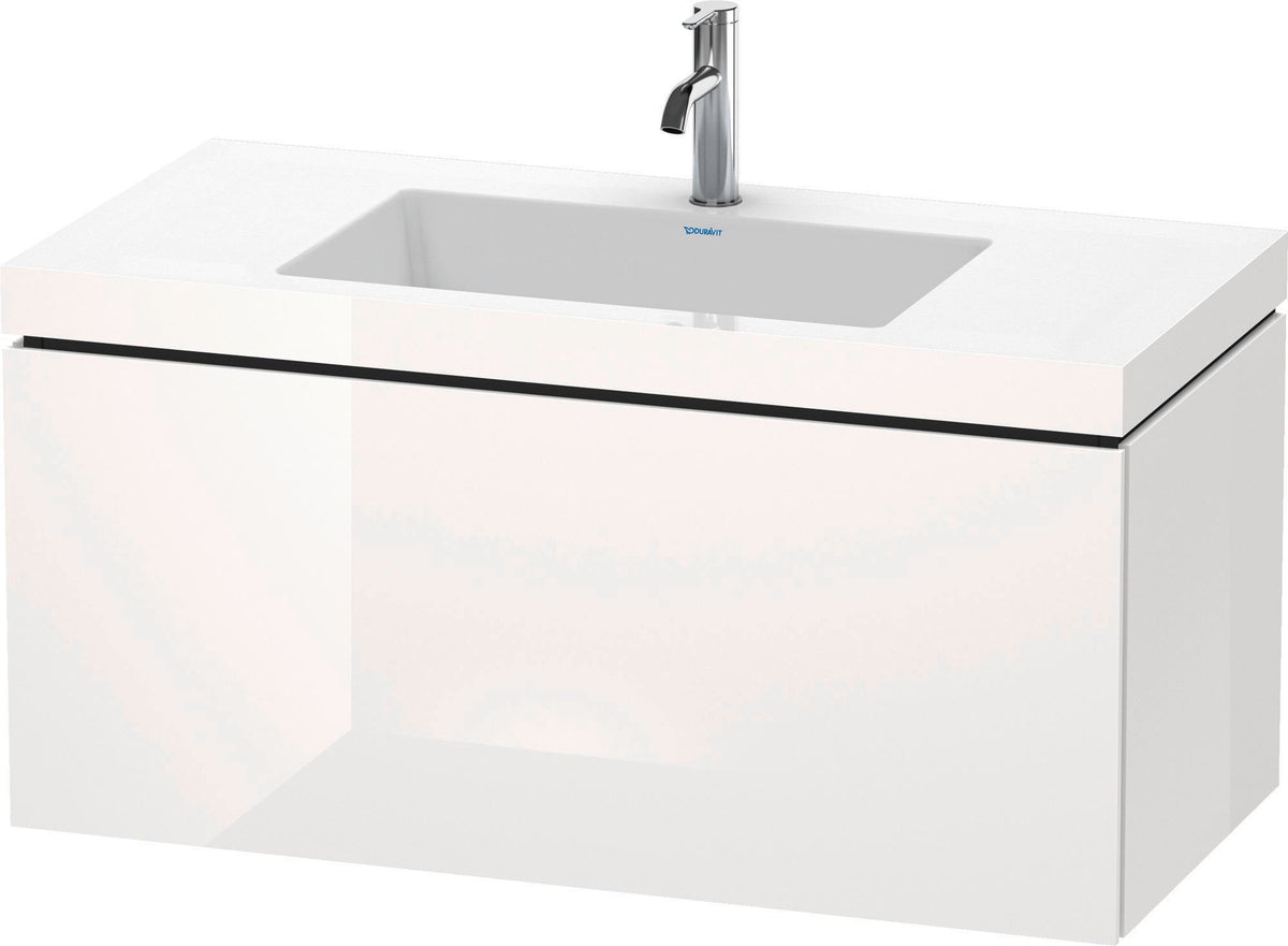 Duravit L-Cube c-bonded Waschtischset 1000 mm Mediterrane Eiche mit Tip-on-Auszug
