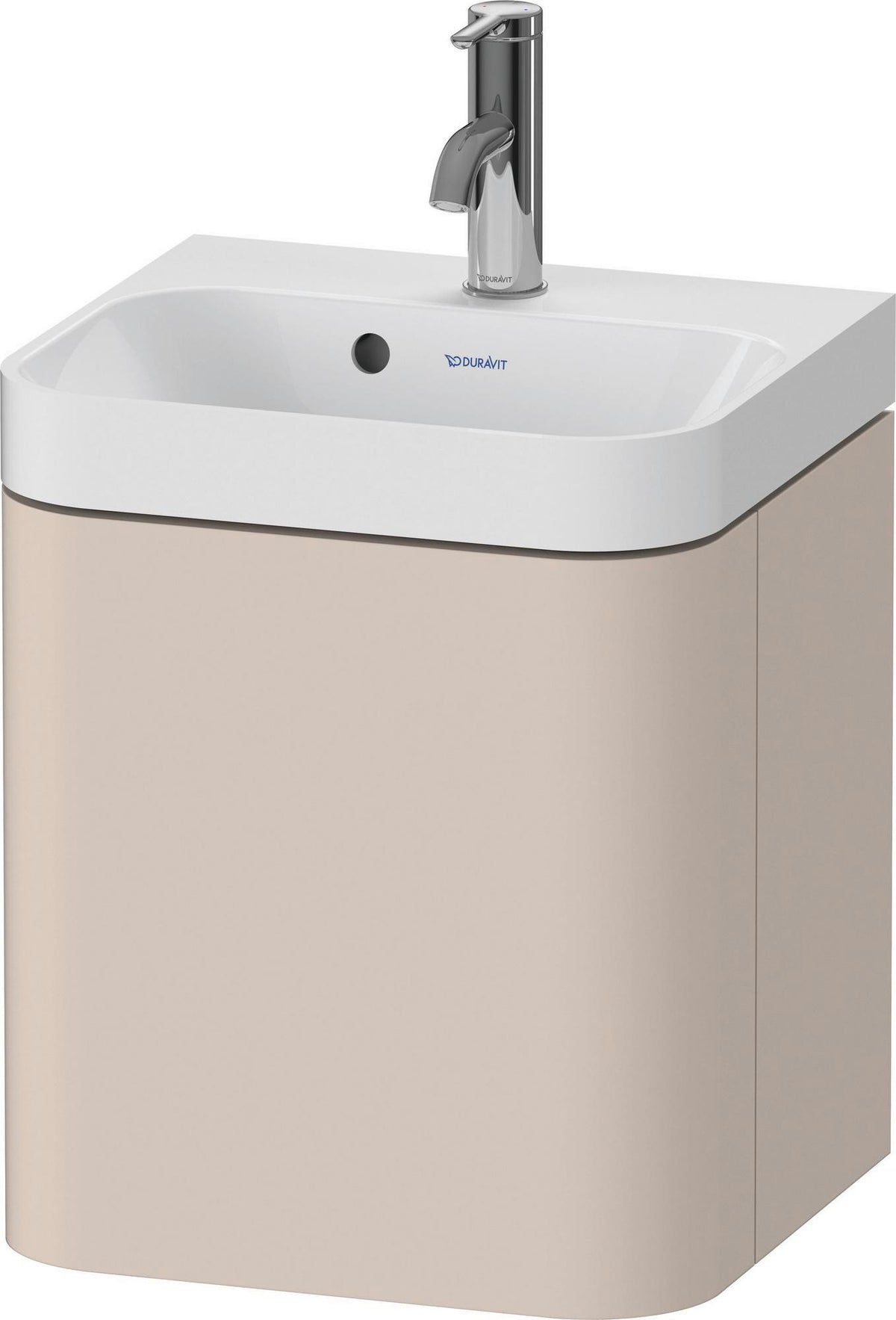 DURAVIT Happy D.2 c-shaped Waschtischset 400x360x480 mm wandhängend mit Tip-on Technik und Überlauf