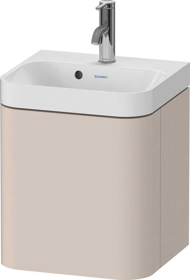 DURAVIT Happy D.2 c-shaped Waschtischset 400x360x480 mm wandhängend mit Tip-on Technik und Überlauf