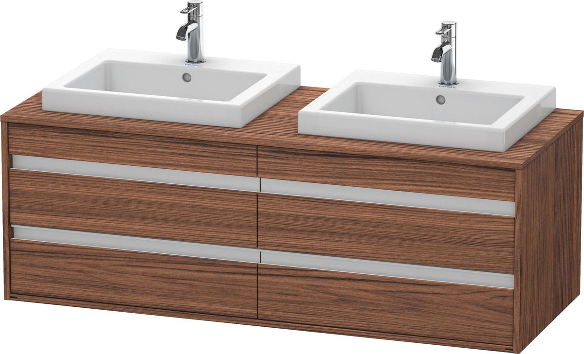 DURAVIT Ketho Waschtischunterbau 1400 mm wandhängend, 4 Schubkästen, basalt matt