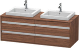 DURAVIT Ketho Waschtischunterbau 1400 mm wandhängend, 4 Schubkästen, basalt matt