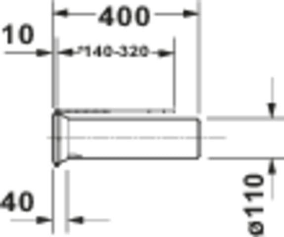 DURAVIT Vario-Anschluss-Set für WC mit Universal-Abgang inkl. Excenter – Kunststoff, 110 mm