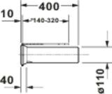 DURAVIT Vario-Anschluss-Set für WC mit Universal-Abgang inkl. Excenter – Kunststoff, 110 mm