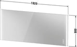 Duravit XViu Spiegel mit Beleuchtung 1020x800 mm schwarz matt – Touchless, IP44, Spiegelheizung
