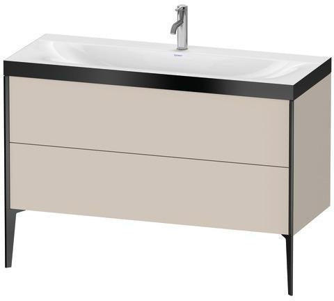 Duravit XViu Möbelwaschtisch-Set 1200 mm mit Unterschrank Nussbaum und Keramik-Waschtisch