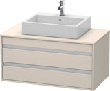 DURAVIT Ketho Waschtischunterbau wandhängend 1000 mm basalt matt – 2 Schubkästen, Soft-Close