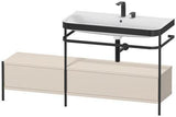 Duravit Waschtischset Happy D.2 Plus 1600x490mm Taupe Supermatt – Einrichtungssystem Ahorn rechts, bodenstehend
