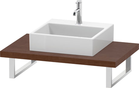 Duravit L-Cube Konsole 45x550 mm Amerikanischer Nussbaum mit Ausschnitt