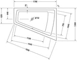 DURAVIT Whirlwanne Paiova 1700x1300mm Weiß Einbauversion Ecke rechts Combi L