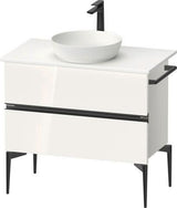 DURAVIT Sivida Waschtischunterbau 845 mm Eiche mit 2 Schubkästen und Soft-Close