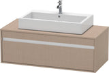 Duravit Ketho Waschtischunterbau wandhängend 1200 mm basalt matt mit 1 Auszug für Aufsatzwaschtisch